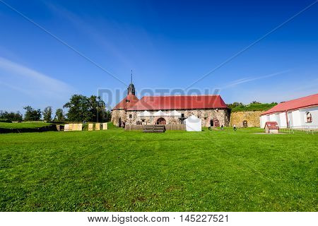 Priozersk, Russia - AUGUST 21, 2016: Korela Fortress at the town of Priozersk was founded by the Novgorodians to protect North Rus from Sweden.