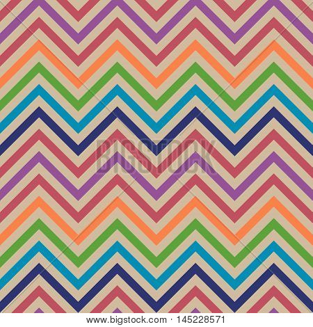 Colorful zigzag vector seamless pattern. Chevron pattern.