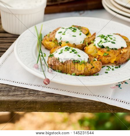 Australian Crash Hot Potatoes With Sour Cream