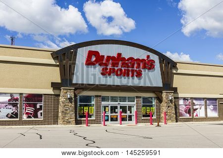 Muncie - Circa September 2016: Dunham's Sports Retail Strip Mall Location. Dunham's Sports is a Sporting Goods Chain Located in the U.S. Midwest II