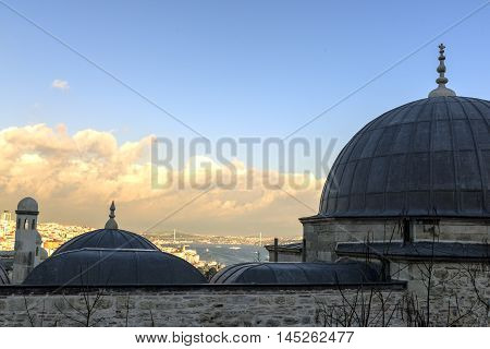 Suleymaniye Mosque made by Architecture Sinan in Istanbul