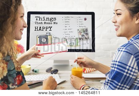 Things That Make Me Happy Concept