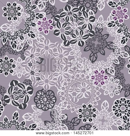 Abstract seamless pattern ornament. Mandala repeat pattern. Vintage background. Vector illustration.
