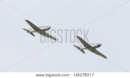 Leeuwarden, The Netherlands - June 10, 2016: Dutch Army Blackshape Prime During A Demonstration At T