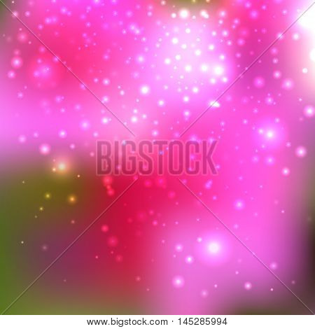 Shining With Particles On Blurred Background