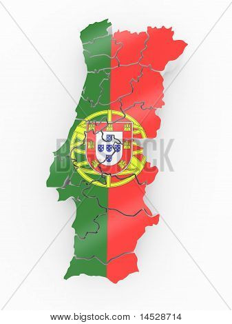Kartta Portugali Portugali lipun värit