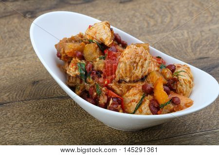 Turkey With Beans And Tomato