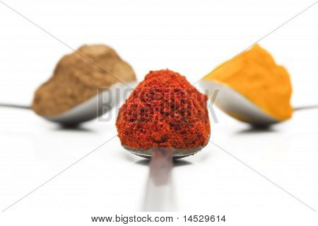 Curcuma, Paprika et le Garam masala n une cuillère à café