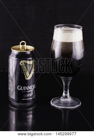 Guinness Beer Can And Glass