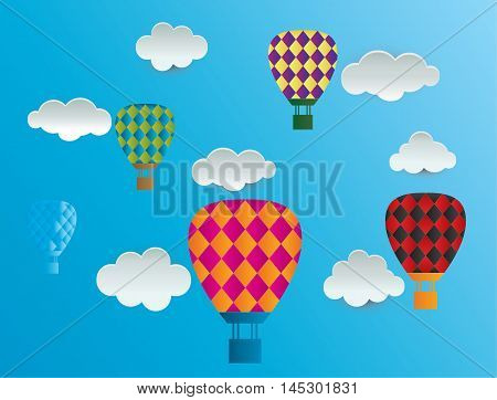 balloon cloud  ideas design vector illustration on background