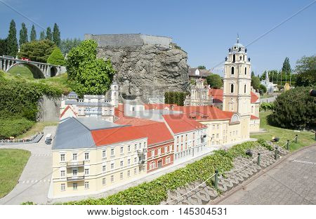 Brussels, Belgium - 13 May 2016: Miniatures At The Park Mini-europe - Reproductions Of Monuments In