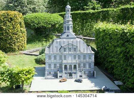 Brussels, Belgium - 13 May 2016: Miniatures At The Park Mini-europe - Reproductions Of Monuments In