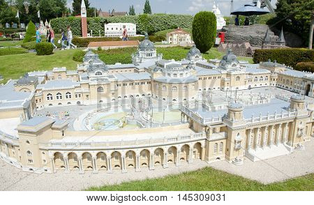 Brussels, Belgium - 13 May 2016: Miniatures At The Park Mini-europe - Reproductions Of Monuments In