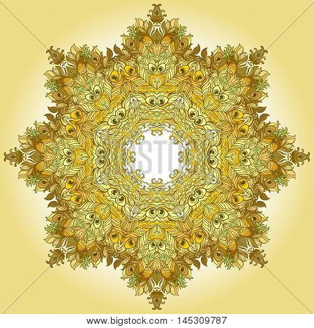 Vector Ethnic Mandala. Vintage decorative round element.