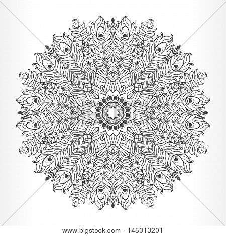 Vector Ethnic Mandala. Vintage decorative round element.