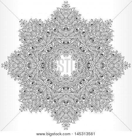 Vector Ethnic Mandala. Vintage decorative round element.