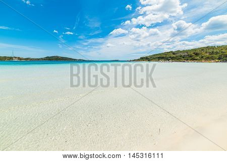 Cala Brandinchi under a cloudy sky Sardinia