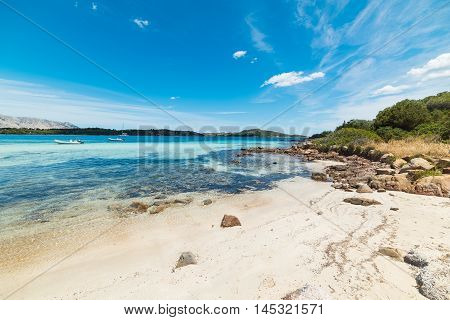 Cala Brandinchi on a hot summer day Sardinia