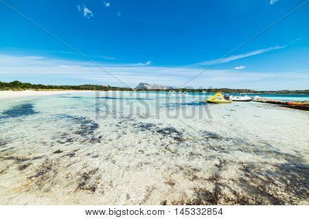 Cala Brandinchi under a cloudy sky Sardinia