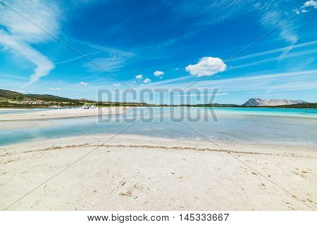 Lu Impostu beach under a cloudy sky Sardinia
