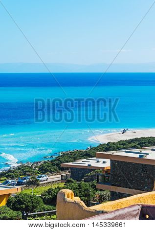 La Pelosa beach seen from above Sardinia