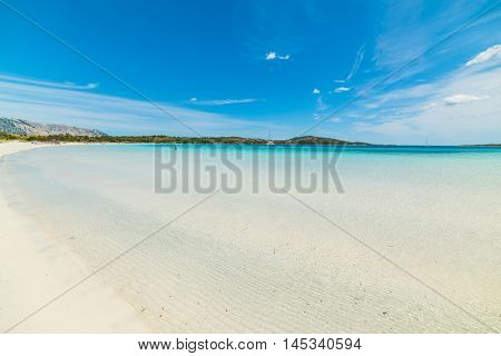 Crystal clear water in Cala Brandinchi Sardinia
