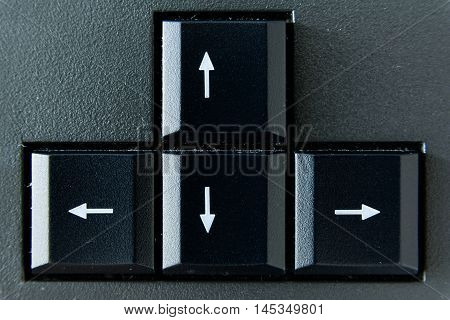 Arrow Keys German Keyboard Button White Black Macro