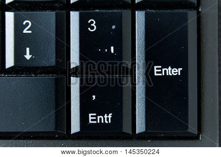 Enter German Keyboard Button White Black Macro Letters Numbers