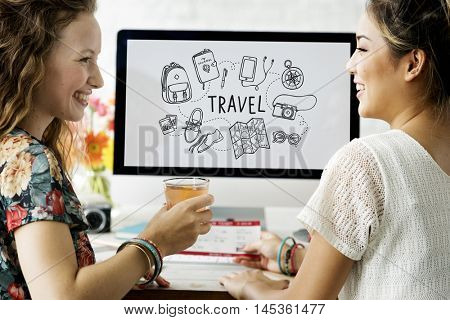 Holiday Travel Icon Vacation Concept