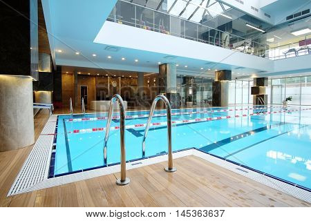banisters in a swimming pool