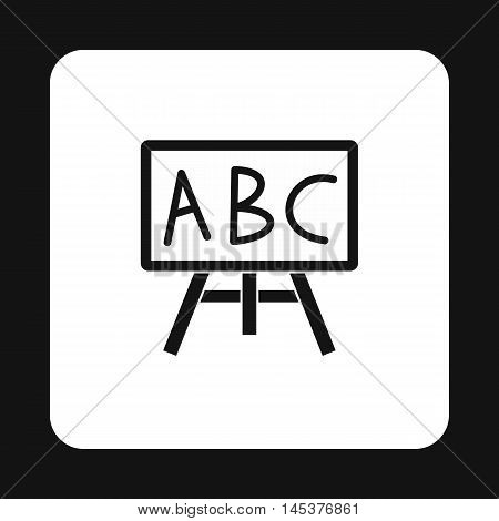 School board icon in simple style isolated on white background. Write symbol