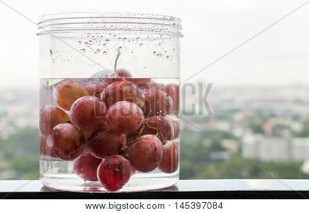 Grape Fruite In Water