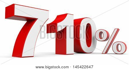 Discount 710 percent off on white background. 3D illustration.