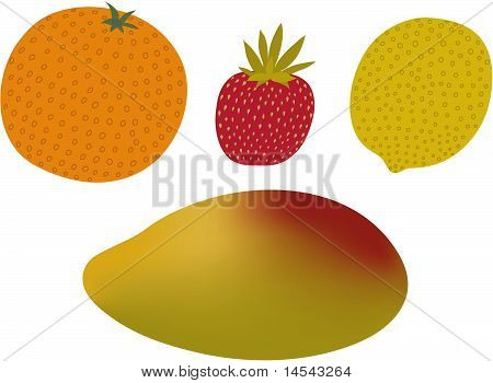 Fruits vector set