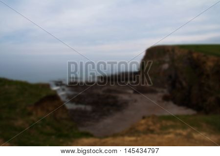 View From The Coastal Path Between Widemouth Bay And Bude Out Of Focus.