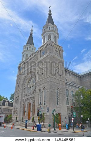 MONTREAL QUEBEC CANADA AUGUST 30 2016: Notre-Dame-des-Sept-Douleurs Church was the first francophone parish in Verdun.