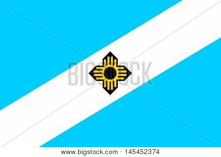Flag of Madison is the capital of Wisconsin State United States.