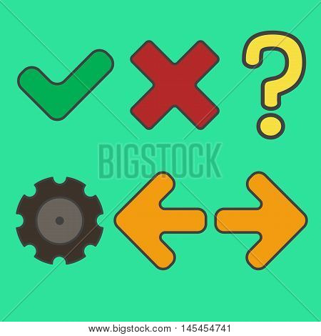 Simple set icons for application eps 10