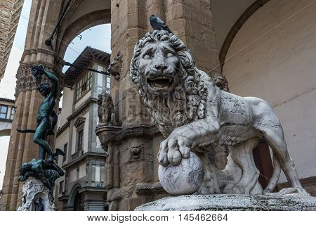 Medici Lionat The Loggia Dei Lanzi, Florence