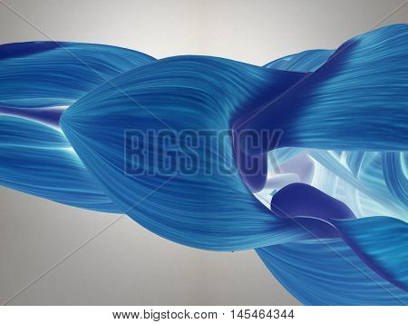 Human anatomy. Shoulder muscles, deltoid, top view. 3d illustration.