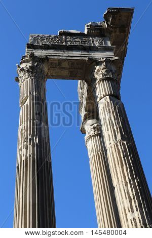 Ancient columns near the Theater of Marcellus