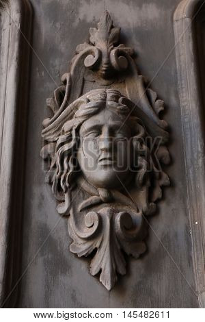 Detail of an ancient door in Rome