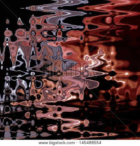 Abstract background of the dark gradient with distance sun and visual poolar coordinates and wave effects