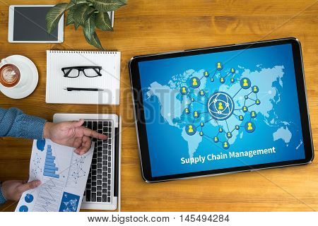 Scm Supply Chain Management Concept