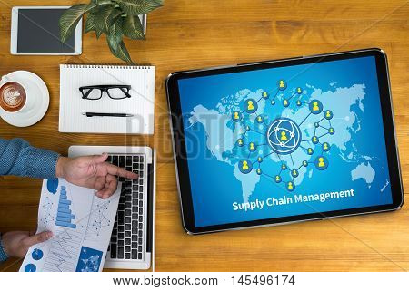 Scm Supply Chain Management Concept