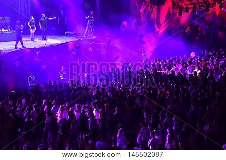 Crowd Of People Dancing At A Concert