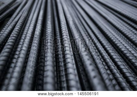 Closeup of Steel Rod. Steel Rod. Steel Bar. Iron Wire.