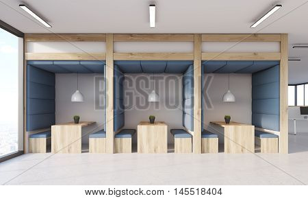 Dining Area With Blue Walls