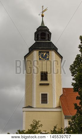 St. Laurentius church in Zwenkau (Saxony) with its tower