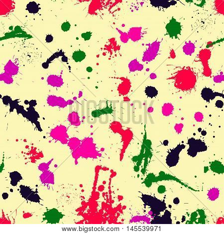 Vector ink pattern blots.Black blot on a white background. EPS